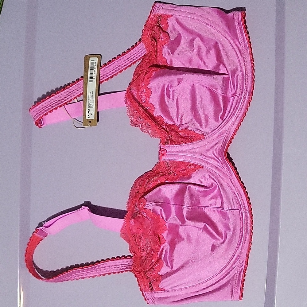 NWT Skims Unlined Balconette Neon Orchid Bra Size 36DD - Picture 6 of 9